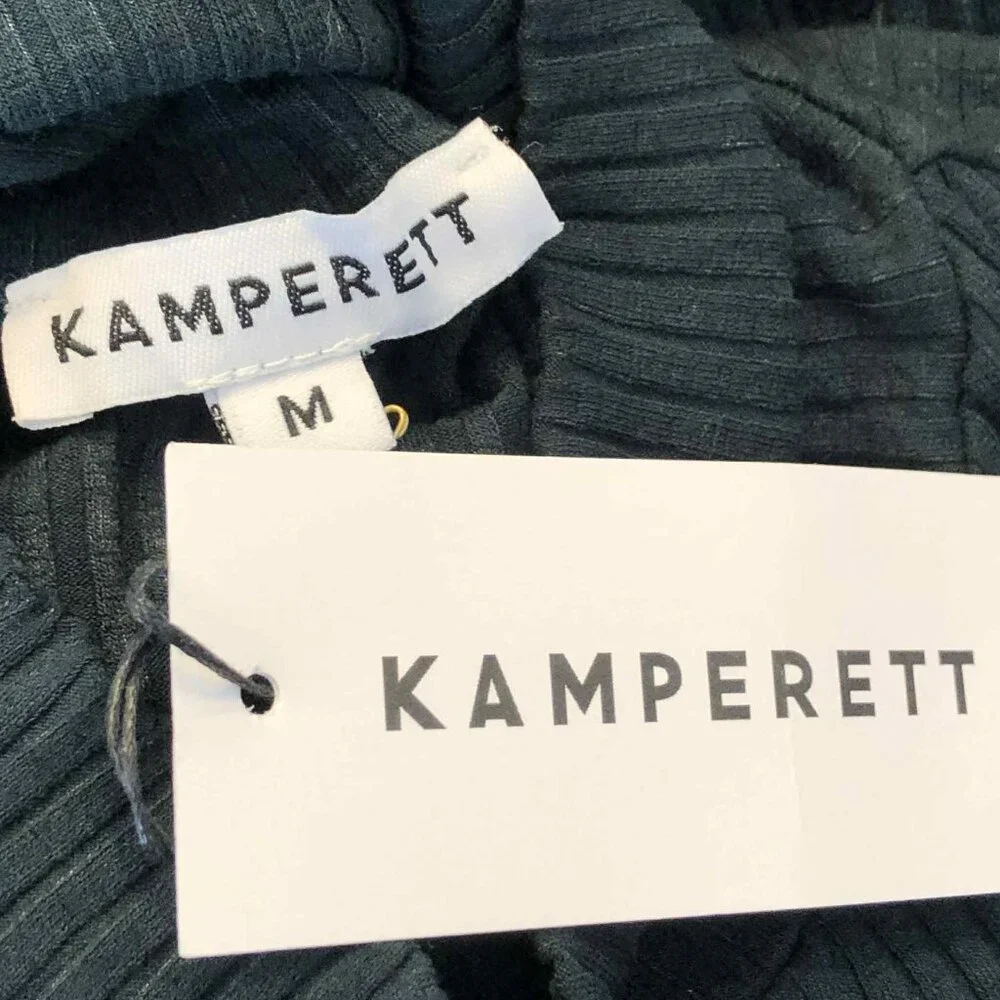 NWT KAMPERETT Moor Ribbed Turtleneck Maxi Dress Forest Green M MSRP $495